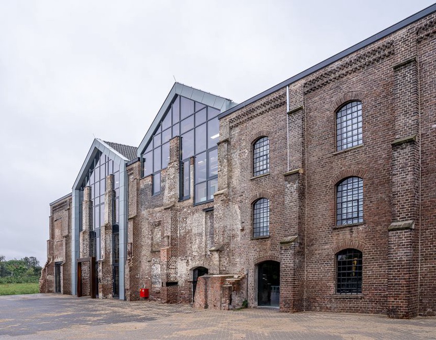 An old building repurposed into a modern office space