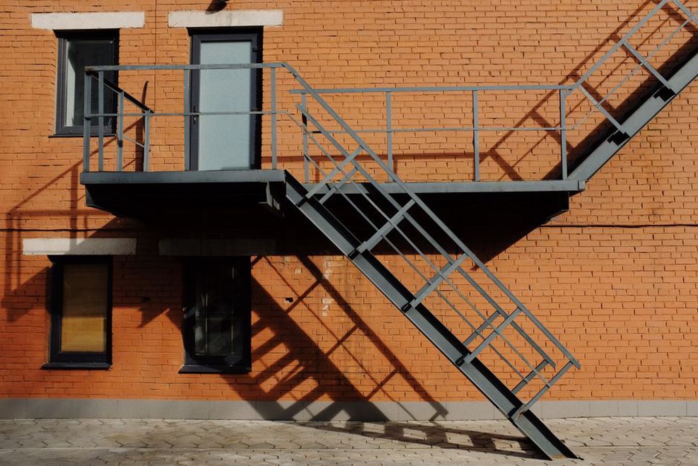 Detailed fire escape plan in a building