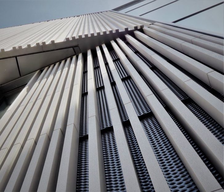 Modern building showcasing innovative materials