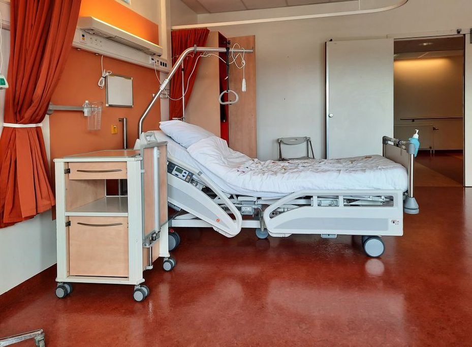 A hospital room designed with patient comfort in mind