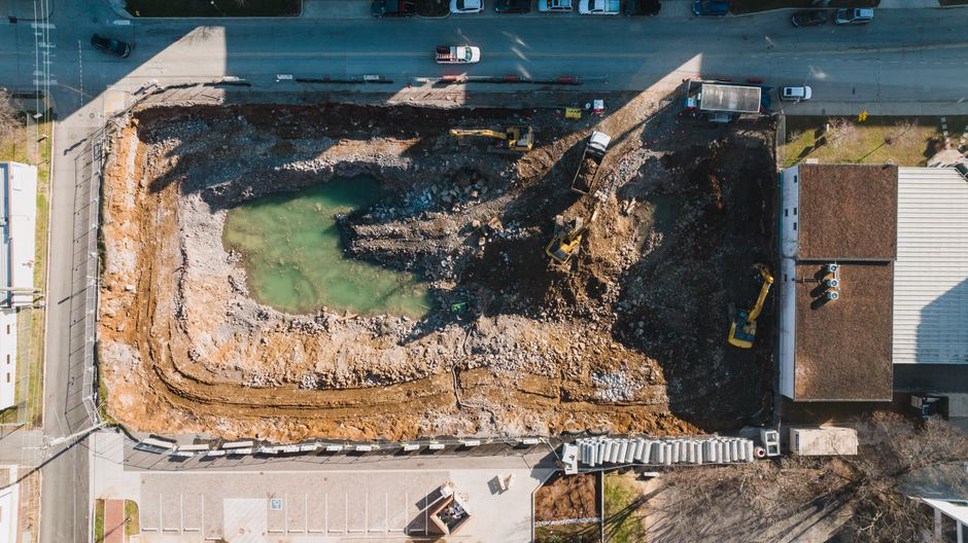A former industrial site transformed into a community park
