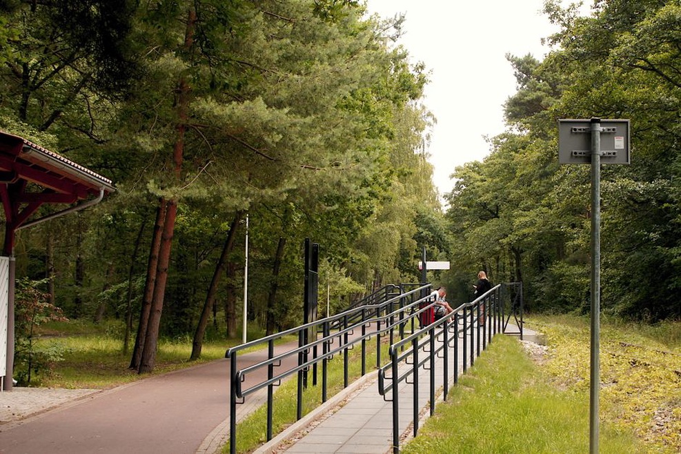 Shaded paths support exercise and social activity outdoors