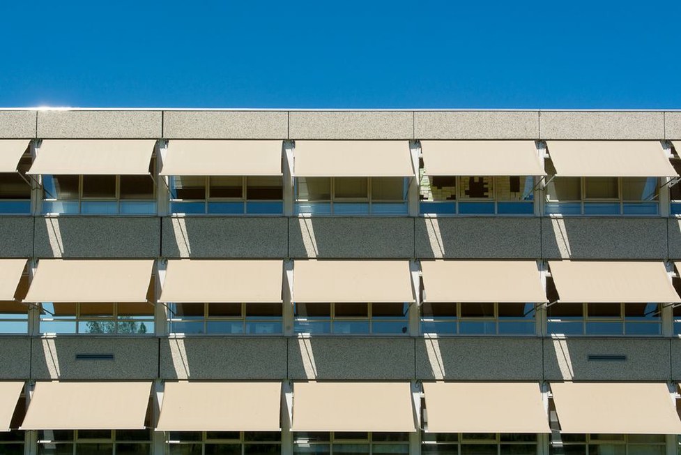 Exterior shading protects windows from summer heat
