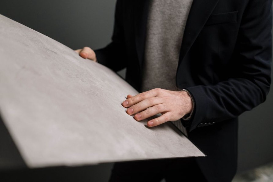 Stone samples reviewed for a building facade