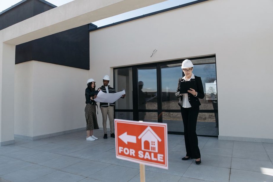 Colleagues compare project locations with website details